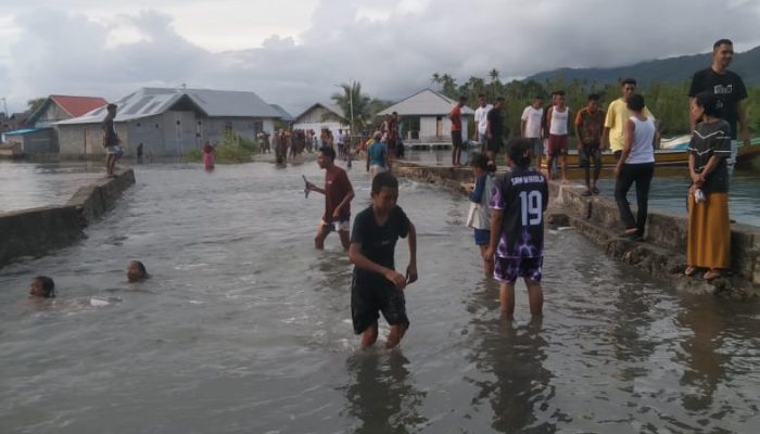 Hari ini, Tanggul Telaga Kabau Jebol, Bupati Fifian Pelisiran Lagi ke Lokasi PSU Pulau Taliabu