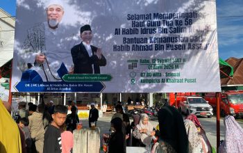 Haul Ke 58 Guru Tua di Palu, Ahmad Assagaf dan Majelis Yayasan Abubakar Bangun Posko Kemanusiaan