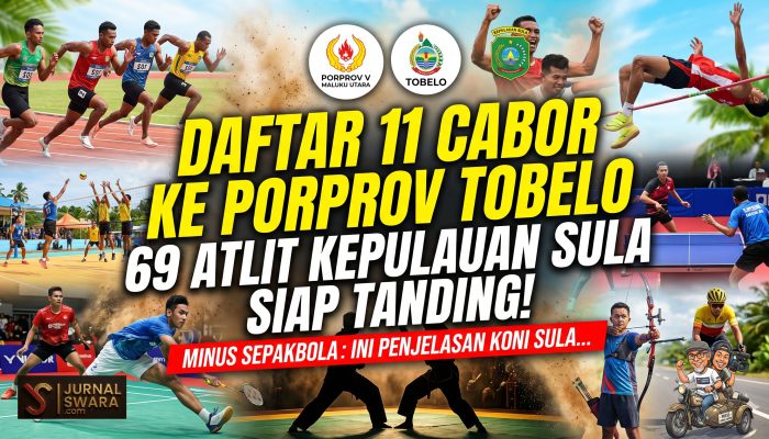 Pastikan 69 Atlit dari 11 Cabor Berlaga di Tobelo, Ini Penjelasan KONI Soal Absennya Sepakbola…