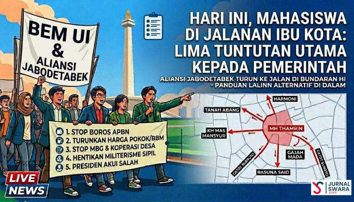 Hari ini, Mahasiswa di Jalanan Ibu Kota: Lima Tuntutan Utama Kepada Pemerintah