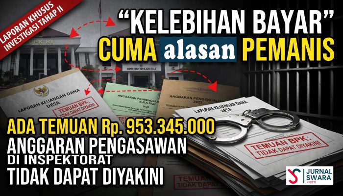 “Kelebihan Bayar” Cuma Alasan Pemanis | BPK Temukan Rp. 953.345.000 Anggaran Pengawasan DD di Inspektorat Sula Tidak Dapat Diyakini